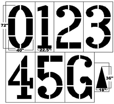 6' Football Stencil Set